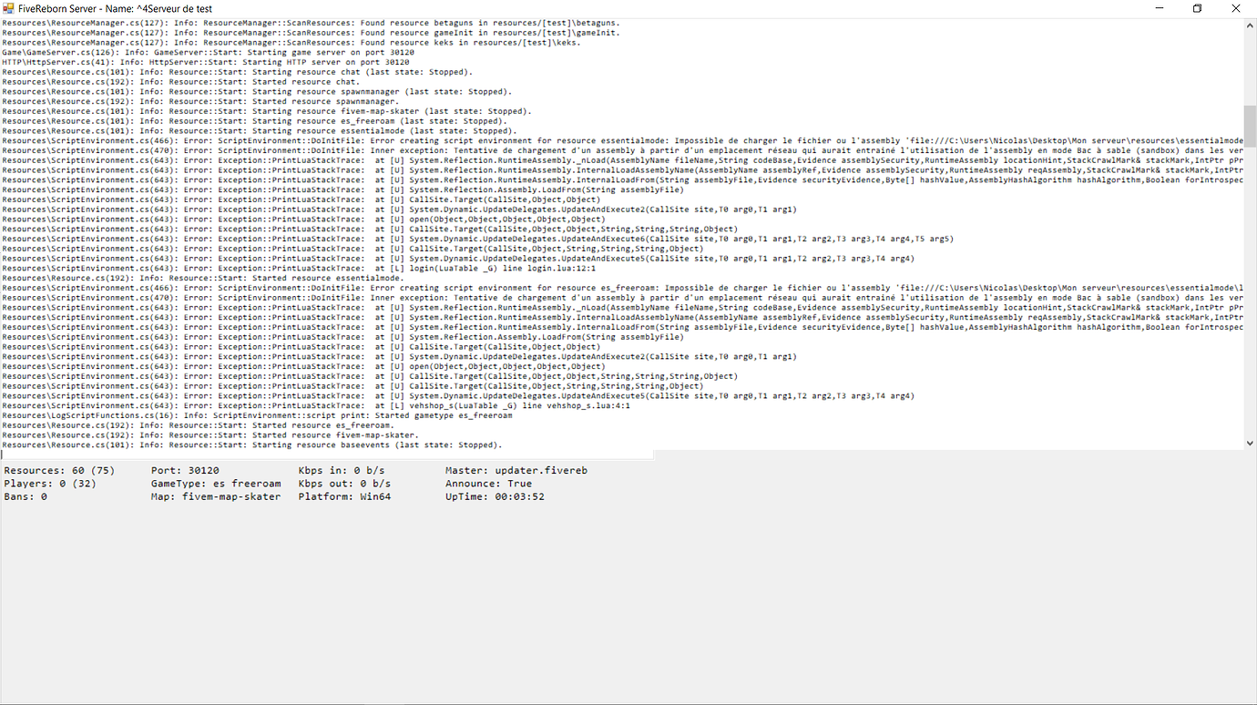 Error With Essential Mode - FiveM Client Support - Cfx.re Community