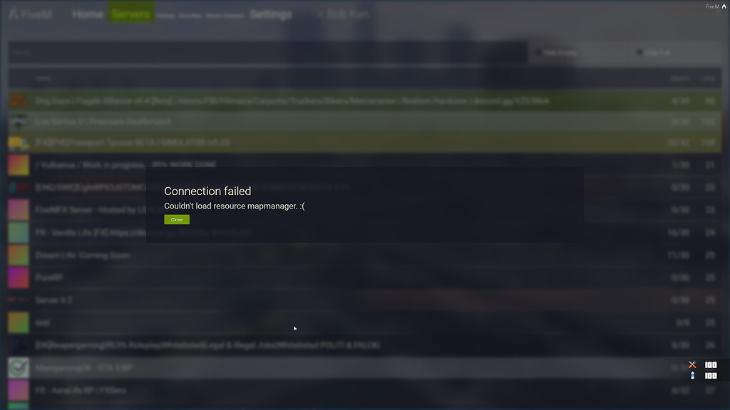Map Manager Wont Load (sometimes) - FiveM Client Support - Cfx Forum