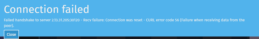 Connection was reset CURL code error 56 - FiveM Client Support - Cfx Forum