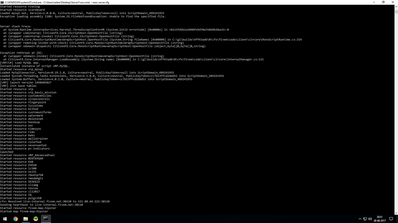 SQL fault after server update - Server Discussion - Cfx Forum