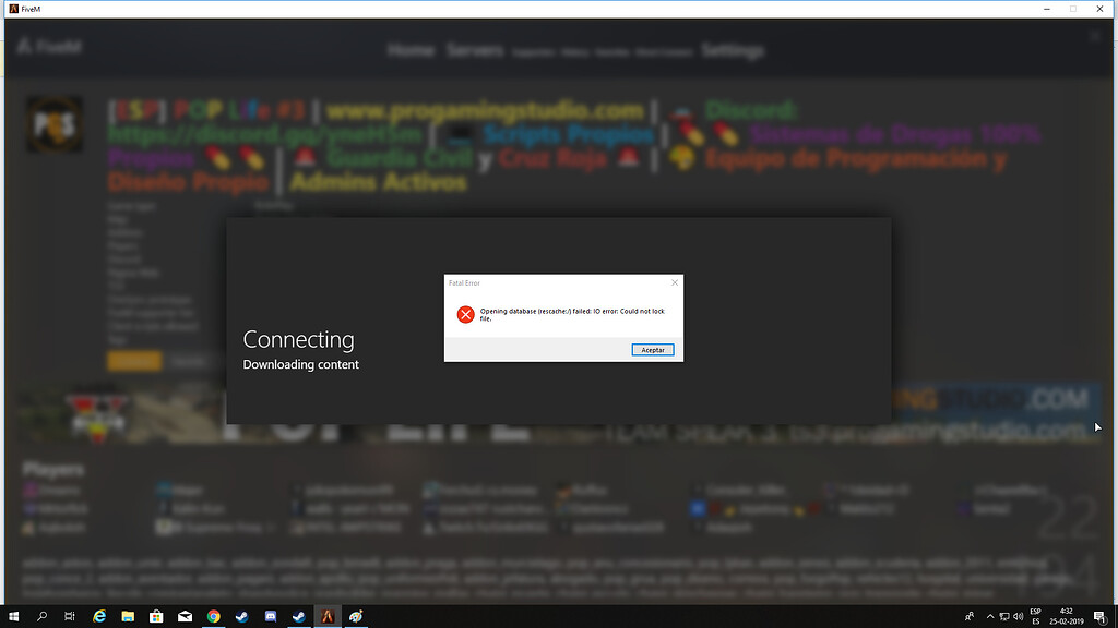Error when I try to enter a server - FiveM Client Support - Cfx Forum