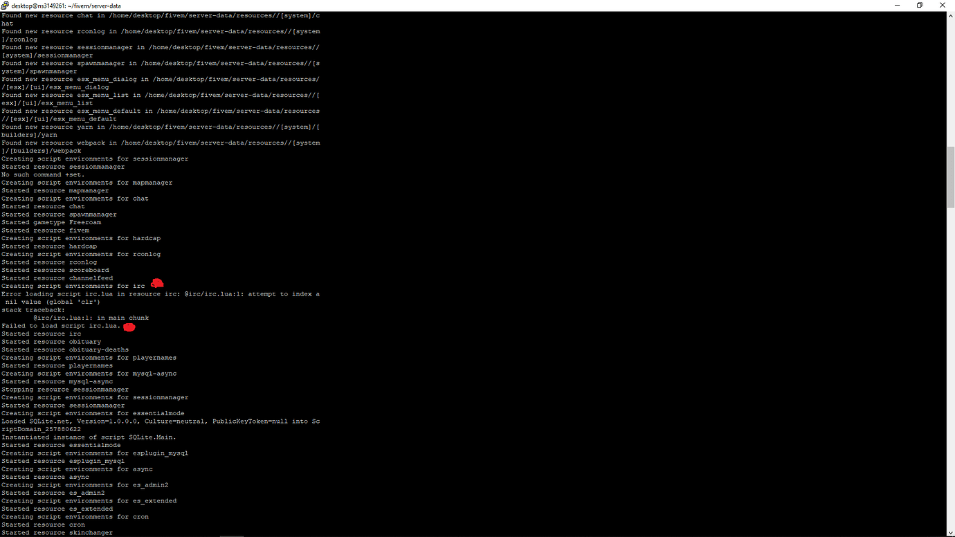 Error with Irc script - Resource Support - Cfx.re Community
