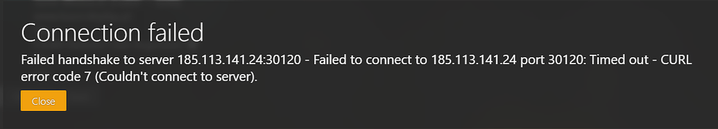 Error 7 Connecting - FiveM Client Support - Cfx Forum