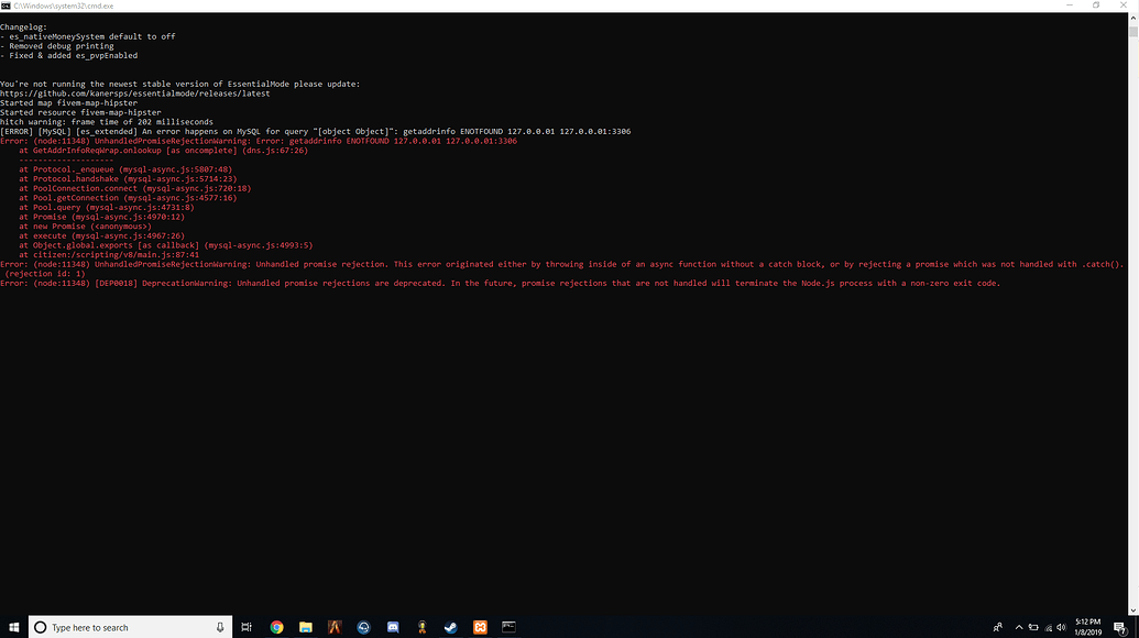 FXServer ESX Help Plz - FiveM Client Support - Cfx Forum