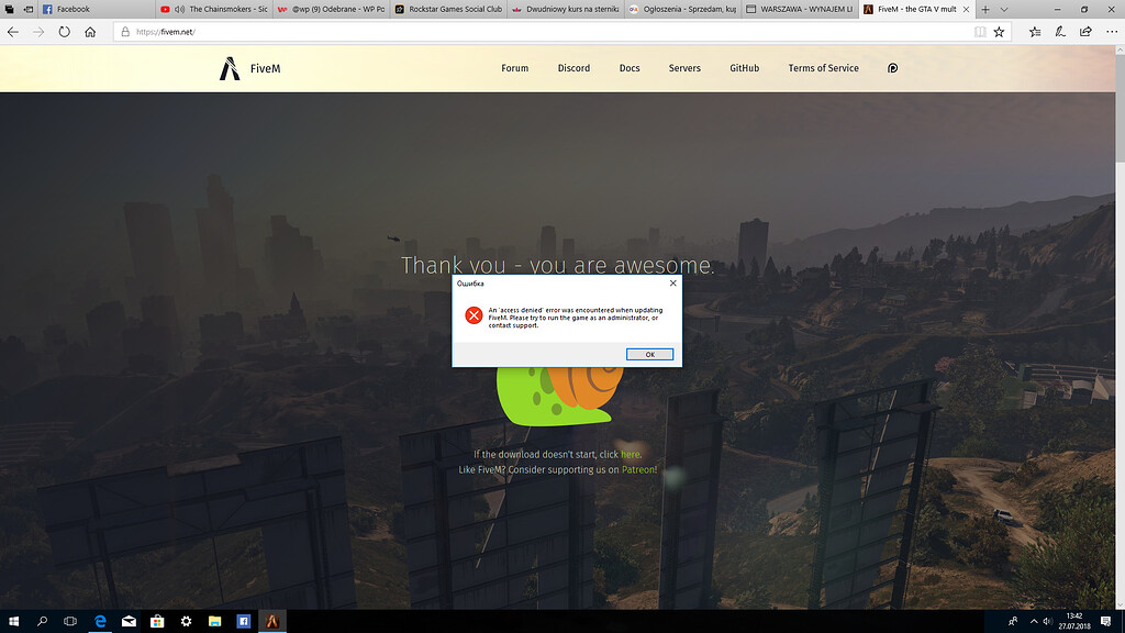 Problem with install - FiveM Client Support - Cfx Forum