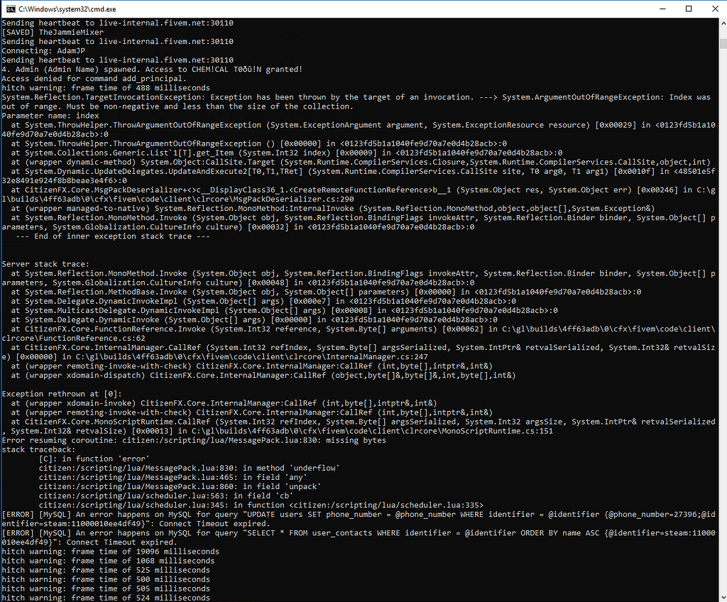 [Help] Server kicking out error - Server Discussion - Cfx Forum