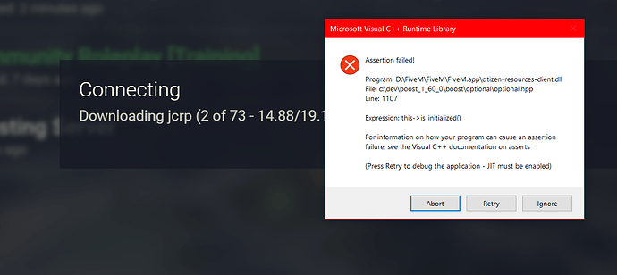 Fivem Attempt to Load Server Issue - FiveM Client Support - Cfx Forum