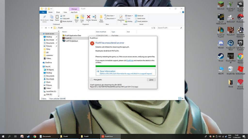 Game crash me within 5 minutes - FiveM Client Support - Cfx Forum