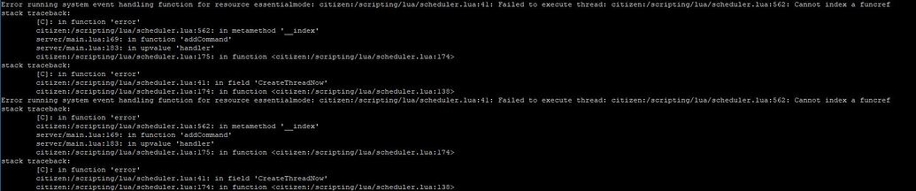 Essentialmode return error with "debug.traceback(coro" - FiveM Client ...