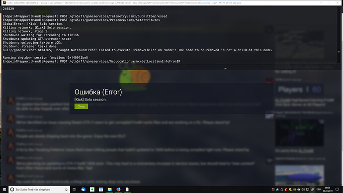 Solo session Error - FiveM Client Support - Cfx Forum