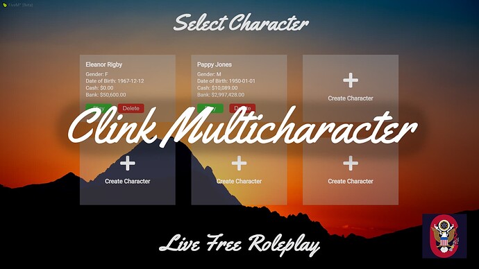 [PAID] [ESX] Clink Multicharacter - Modern ESX Multicharacter System With Variable Slots Thumbnail