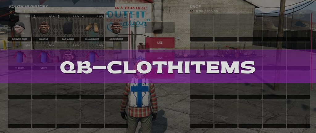 [qbcore] [paid] Cloth Item Work With Fivem Appearance And Qb Clothing