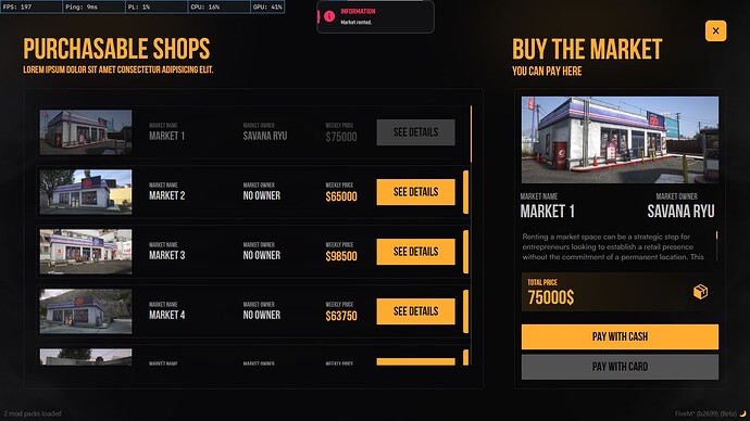 Market where players buy [PAID] [ESX / QB CORE] [%40 DISCOUNT] thumbnail 3