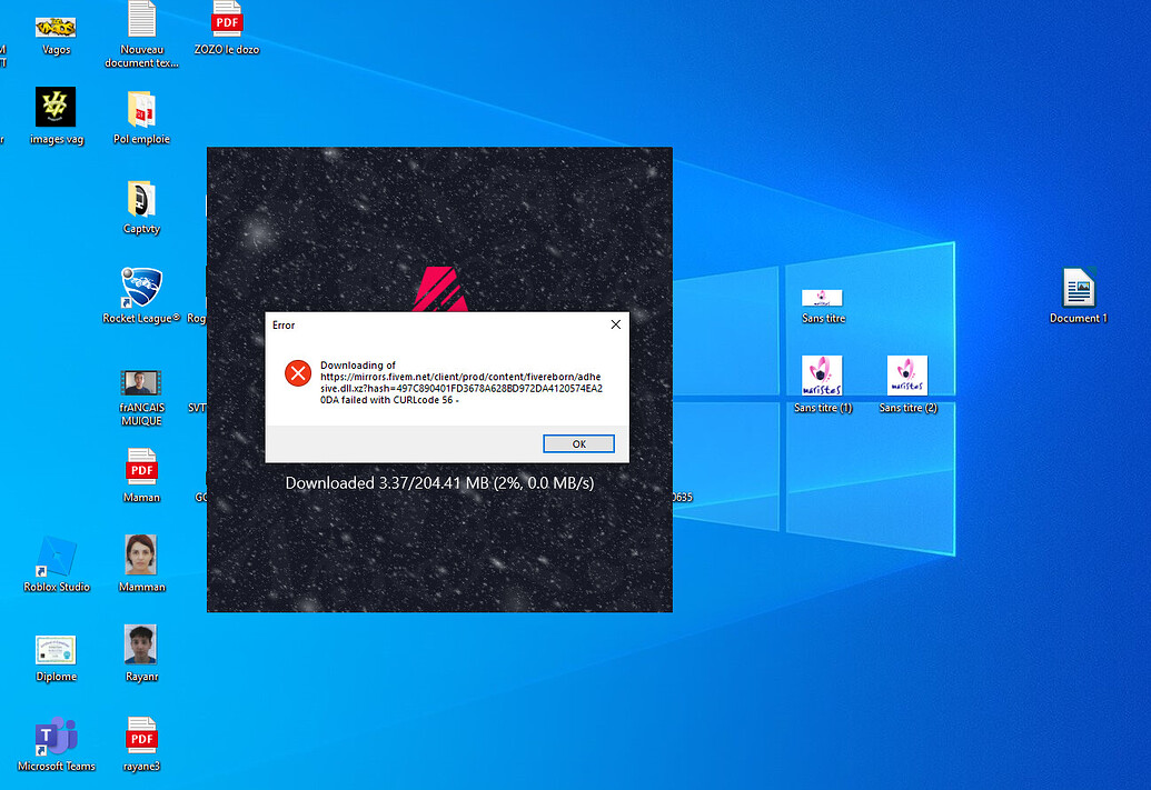 CURLcode 56 Error When Installing - FiveM Client Support - Cfx Forum