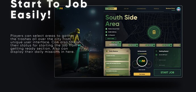 CodeM mGarbagejob (Advanced Co-Op or Single Job System) ESX QB thumbnail 4