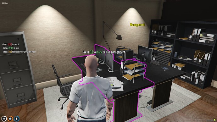 Mark desk as Management