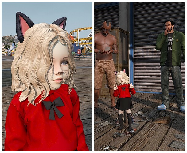 mk45_02 - CHILD GTA 5 BABY MOD PED LITTLE GIRL PINI4A CHILD FIVEM CAT RP