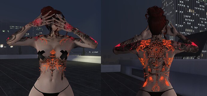 ✯ 5 fullbody glowing star tattoo! ✯ thumbnail 4