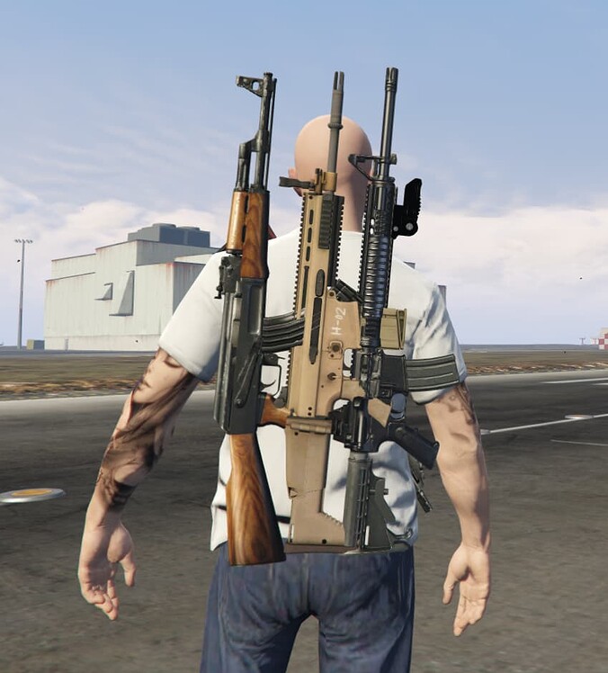 🔫 [ESX/QB] Weapons & Items on back | Items, Weapons/Add-on on back ...