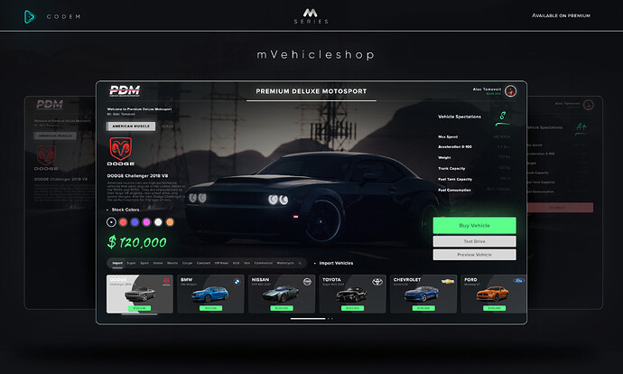 CodeM mVehicleshop ( Advanced Vehicle Shop ) thumbnail 2