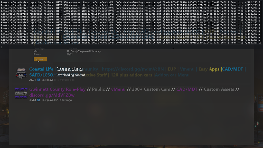 Can't load into a server but I can on others - FiveM Client Support ...