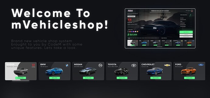 CodeM mVehicleshop ( Advanced Vehicle Shop ) thumbnail 3