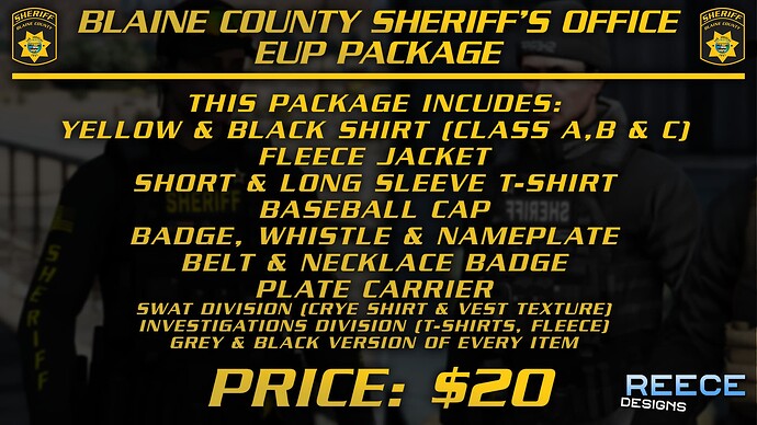 [RELEASE] [PAID] Blaine County Sheriff's Office EUP Package Thumbnail