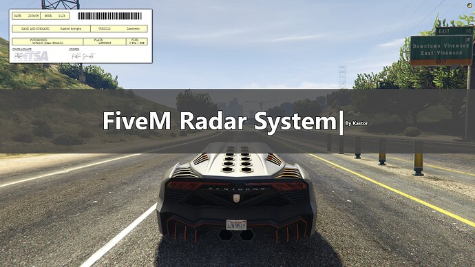 [PAID][ESX] Kastor Radar/Fines System Thumbnail