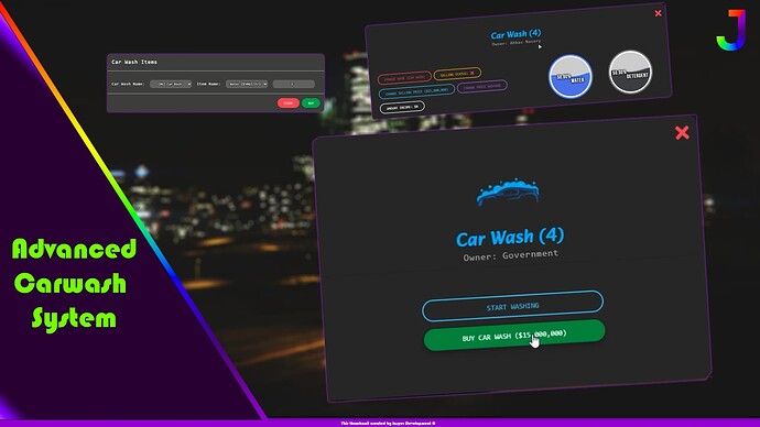 [PAID] [ESX] :ocean: CarWash (Advanced Car Wash System & UI & Manage Menu & Wash Menu) Thumbnail