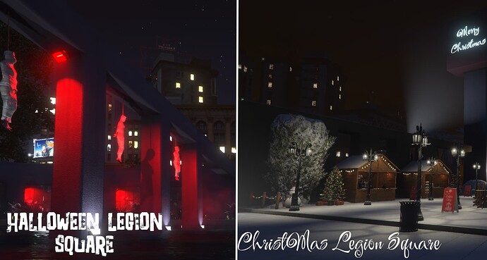[PAID] Legion Square Event Bundle : Christmas + Halloween - Mapping & MLO For FiveM Thumbnail