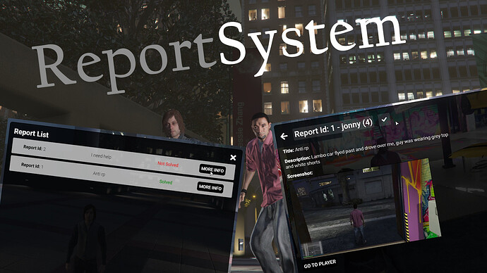 [STANDALONE/"ESX"] - ReportSystem - A completely innovative Report System [PAID] Thumbnail