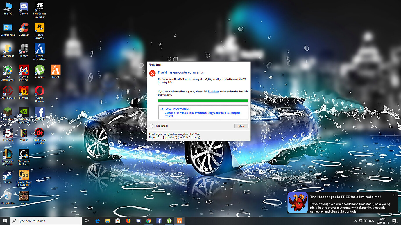 Crashing FiveM - FiveM Client Support - Cfx.re Community