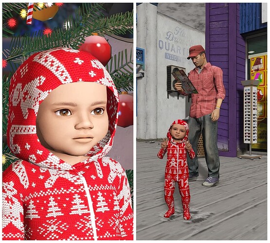 mb68_02 - CHILD GTA 5 BABY MOD PED FIVEM CHRISTMAS LITTLE BOY PINI4A