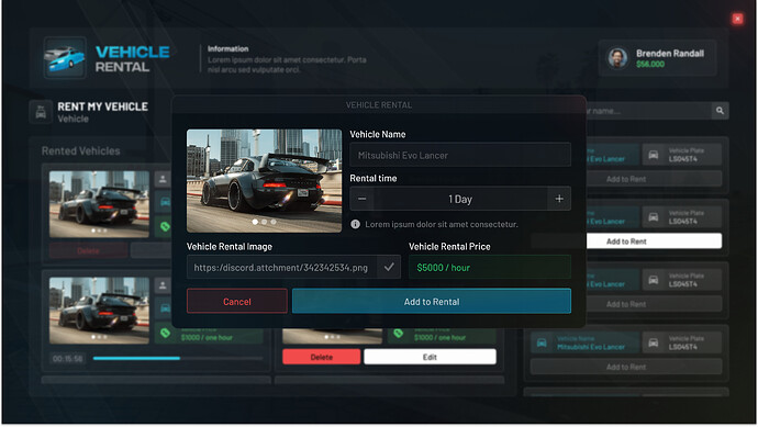 [%50 DISCOUNT] Advanced Player-To-Player Car Rental [ESX / QB] [PAİD] thumbnail 4