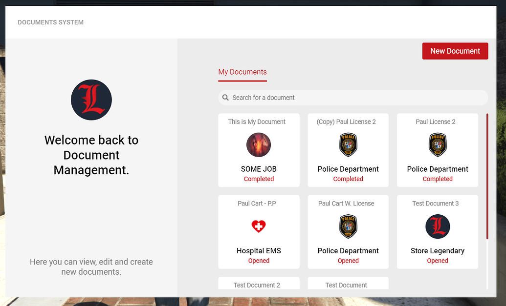[Release] Documents System [PAID] [ESX / QBCore / VRP / Standalone ...