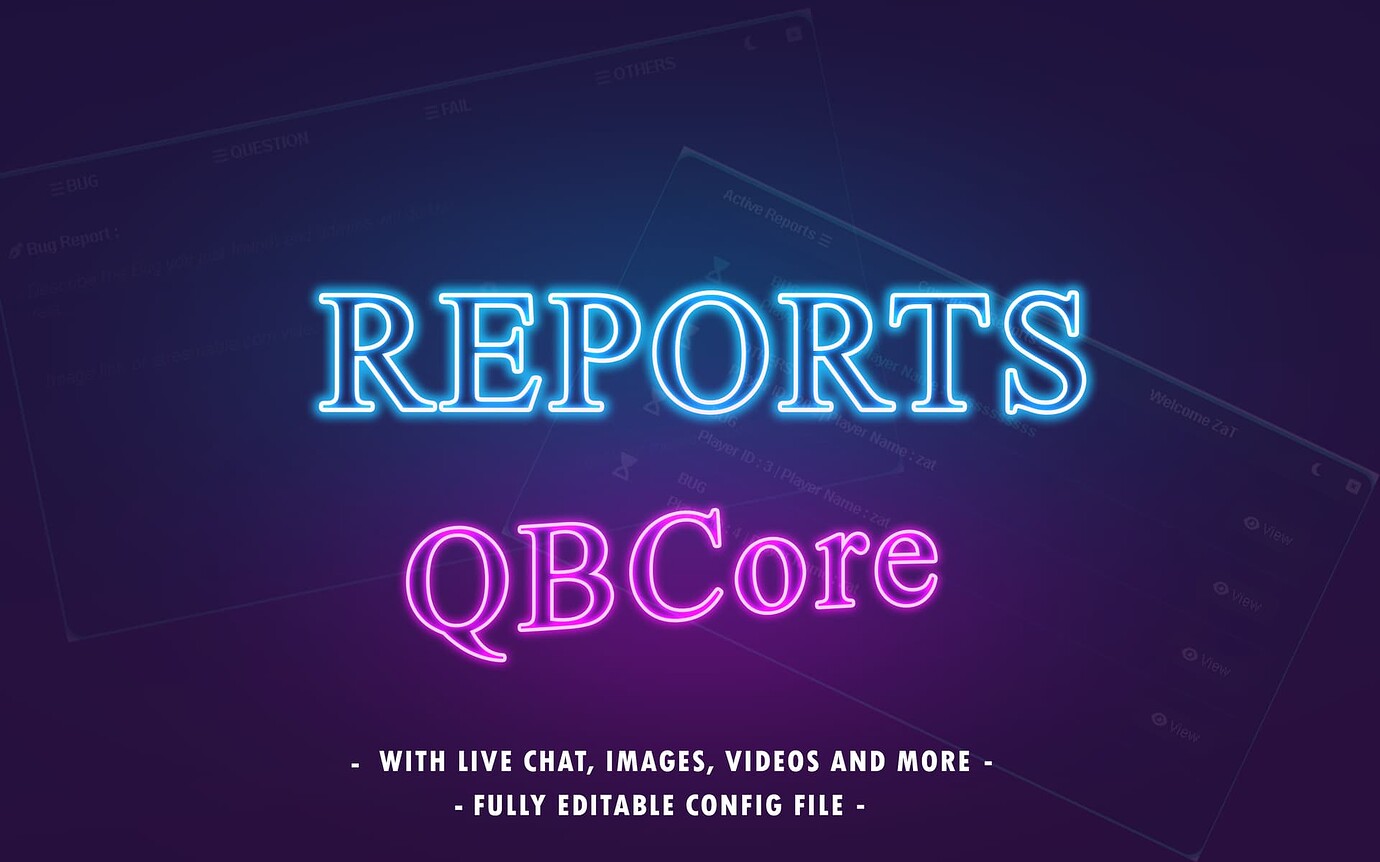 [paid] Report System (images, videos and Live Chat) QBCore - FiveM ...