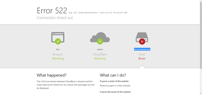 5m Error Code Erros 522 installing Five M - FiveM Client Support - Cfx Forum