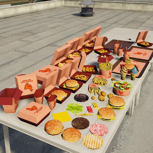 [PROPS] Fast food (50x prop + 2x animation) thumbnail 2