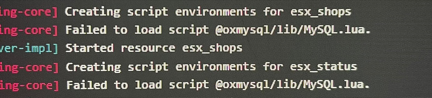 Failed to load script server/main.lua - Discussion - Cfx Forum