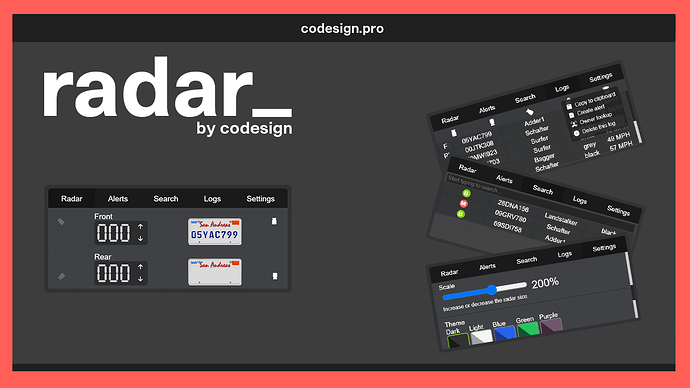 [PAID] Codesign Police ALPR Radar - Releases - Cfx.re Community
