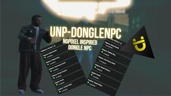 [paid][qbcore] dongle npc | check robberies & darkmarket | nopixel inspired Thumbnail