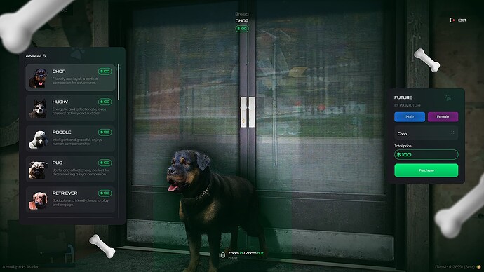 [PAID] [STANDALONE, QB, ESX] Pets System thumbnail 2