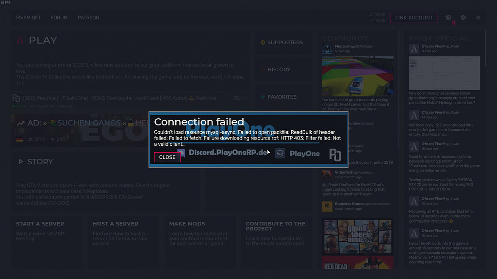 Random conect Error - FiveM Client Support - Cfx.re Community
