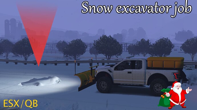 [PAID][ESX/QB-CORE] Snow excavator job + car Thumbnail