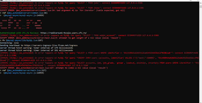 MySQL error when starting the server? - Server Discussion - Cfx.re ...