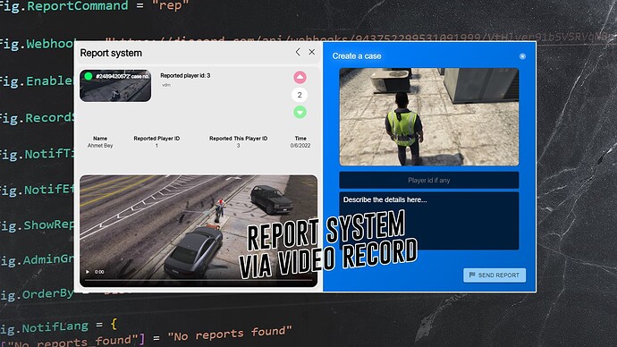 Report system via video record Thumbnail