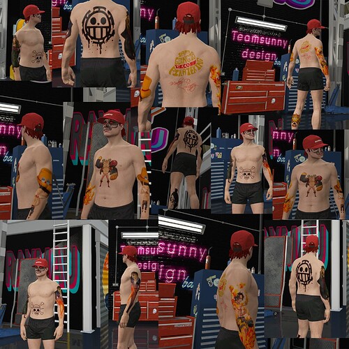 [RELEASE][PAID]Pack of 10 tattoo One piece![OPTIMISATION]  Thumbnail