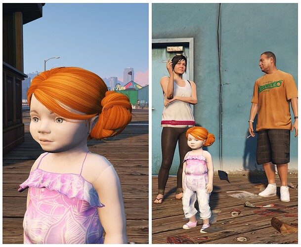 mk10_02 - CHILD GTA 5 BABY MOD PED LITTLE GIRL PINI4A