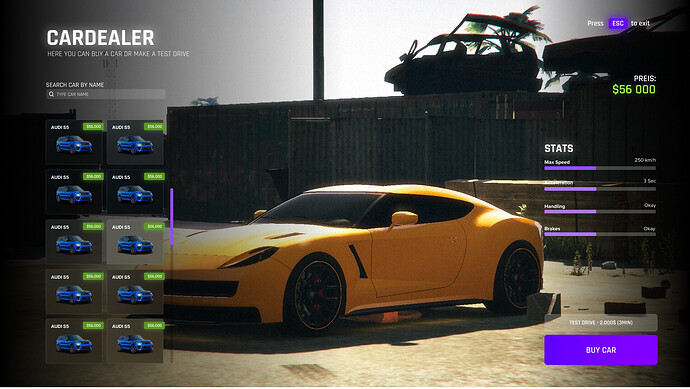 [ESX] [PAID] MALICE CARDEALER with UI thumbnail 2