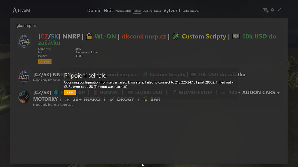 CURL error code 28 - FiveM Client Support - Cfx Forum